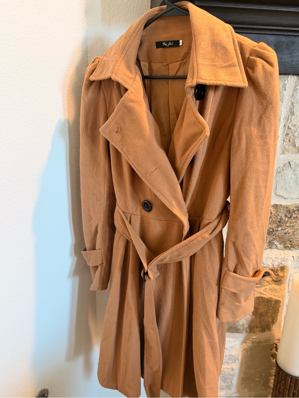 Windsor Tan Belted Mid-Trench Coat